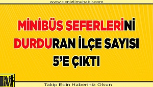 2 ilçede daha minibüs seferleri durduruldu