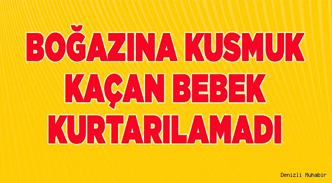 45 günlük bebek kurtarılamadı