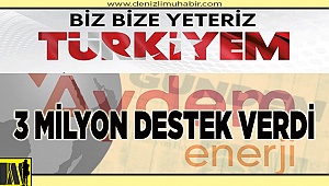 Aydem Enerji’den “Milli Dayanışma Kampanyası’’na 3 Milyon lira destek