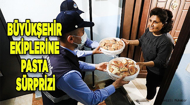 Büyükşehir ekiplerine pasta sürprizi