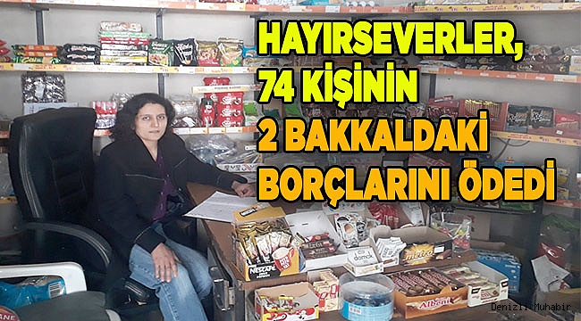 Denizli'de hayırseverler 74 kişinin veresiye defterlerindeki borcunu ödedi
