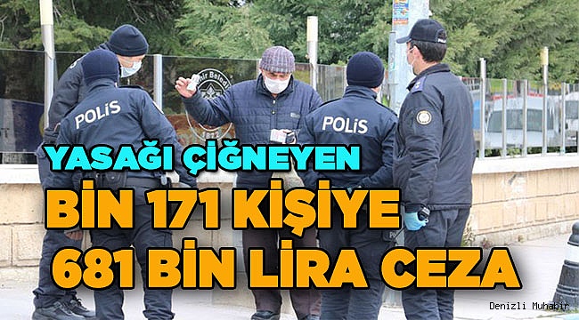 Denizli'de koronavirüs tedbirlerine uymayan 1171 kişiye para cezası