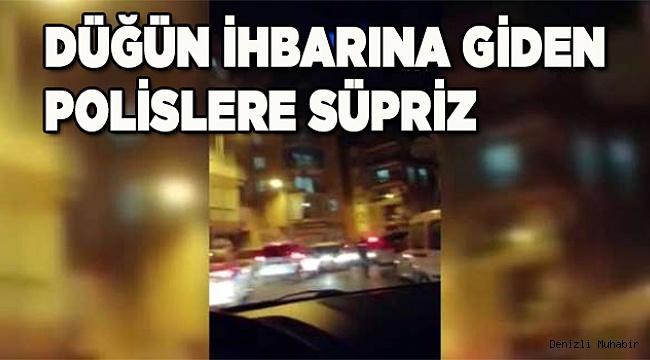 Denizli'de mahalle sakinlerinden polise sürpriz kutlama