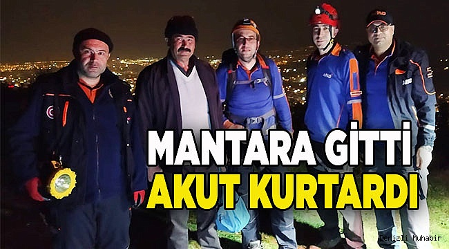 Denizli'de mantar toplarken dağda mahsur kalan kişi kurtarıldı