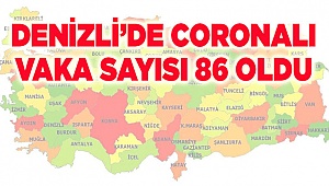 Denizli'de vaka sayısı 86 oldu