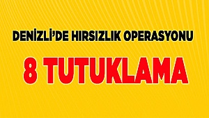 Denizli'deki hırsızlık operasyonlarında 8 kişi tutuklandı