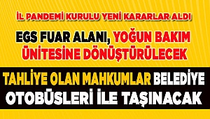 EGS Fuar alanı, yoğun bakım ünitesine dönüştürülecek