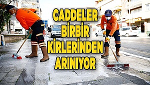 Emek ve İnönü Caddesi yıkanıp dezenfekte edildi