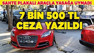 Hem yasağa uymadı, hemde sahte plaka ile dolaşmaya çıktı
