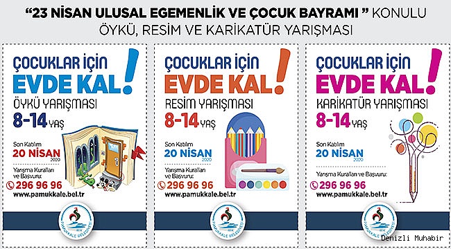 PAMUKKALE BELEDİYESİ’NDEN EVDE KALAN ÇOCUKLARA ÖZEL YARIŞMA