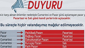 PAMUKKALE’DE PAZARLARIN GÜNÜ DEĞİŞTİ