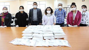 PAÜ bünyesinde üretilen maskeler üniversite personeline dağıtıldı