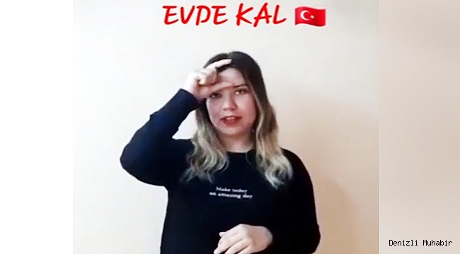 PAÜ Öğrencileri İşaret Diliyle #EvdeKal Dedi