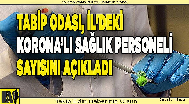Tabip Odası, il'deki koronalı sağlık personeli sayısını açıkladı