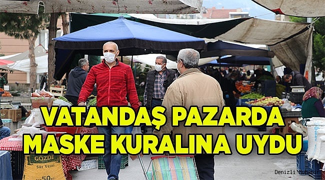 Vatandaşlar, pazara maskesiz çıkmadı!