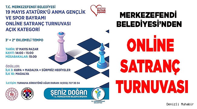 19 MAYIS’A ÖZEL ONLINE SATRANÇ TURNUVASI DÜZENLİYOR