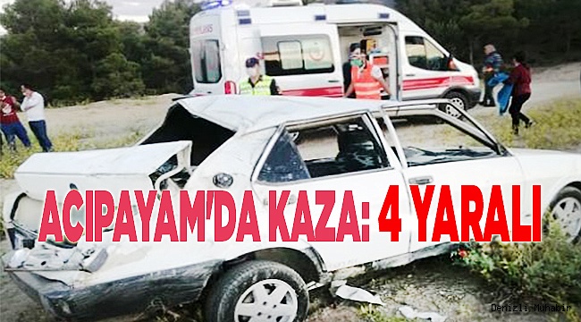 Acıpayam'da kaza: 4 yaralı