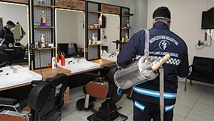 BERBER, KUAFÖR VE GÜZELLİK SALONLARINDA DEZENFEKTE BAŞLADI