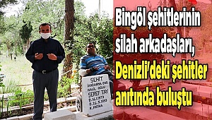 Bingöl şehitlerinin silah arkadaşları, Denizli'deki şehitler anıtında buluştu