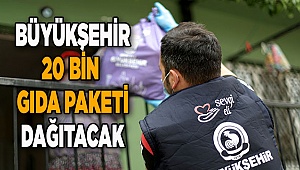 Büyükşehir'den ihtiyaç sahiplerine ramazan paketi