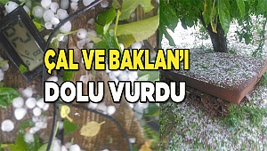 Çal ve Baklan'ı dolu vurdu