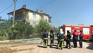 Denizli'de ev yangını