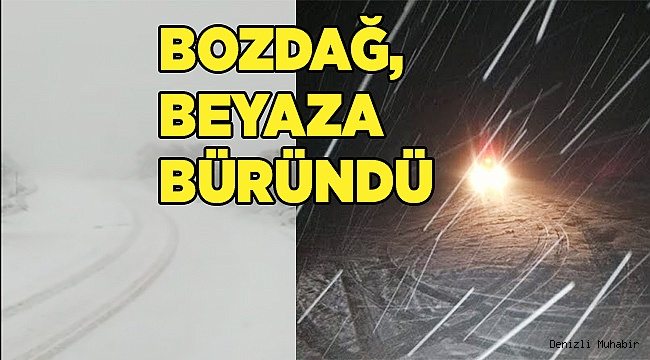Denizli’ye Mayıs sonunda kar yağdı