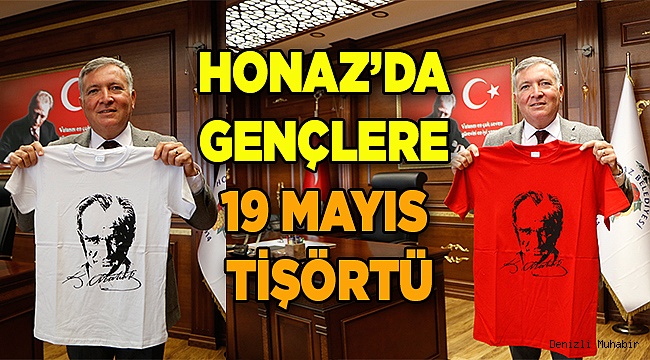 Honaz’da gençlere 19 Mayıs tişörtü