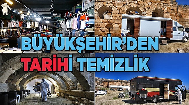 Konser öncesi Hierapolis Antik Tiyatro dezenfekte edildi