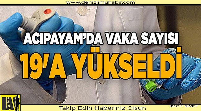 Acıpayam’da vaka sayısı 19'a yükseldi