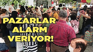 Çarşamba pazarı sosyal mesafesiz, denetimsiz açıldı