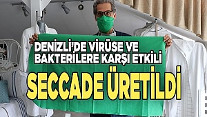 Denizli'de bir tekstil firması antiviral kumaştan seccade üretti