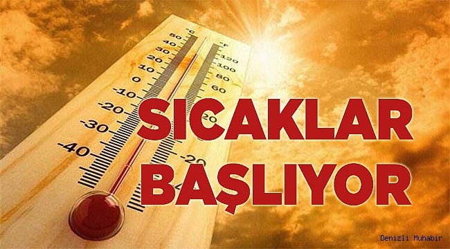 Denizli'de Meteoroloji'den sıcaklık uyarısı