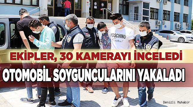 Denizli'de otomobilden hırsızlık yapan 4 şüpheli tutuklandı