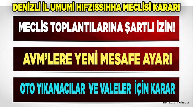 Denizli İl Umumi Hıfzıssıhha Meclisi olağanüstü toplandı