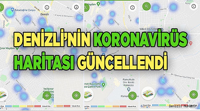 Denizli’nin koronavirüs haritası güncellendi