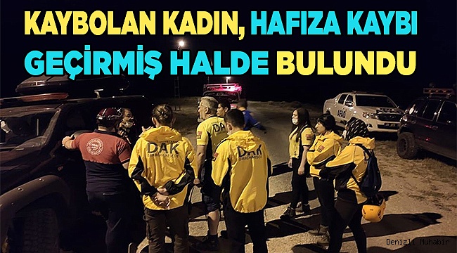 Kaybolan kadın, hafıza kaybı geçirmiş halde bulundu