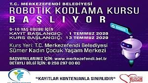MERKEZEFENDİ BELEDİYESİ ROBOTİK KODLAMA KURSU AÇIYOR