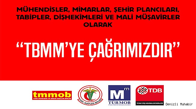 Odalardan TBMM'ye ortak çağrı