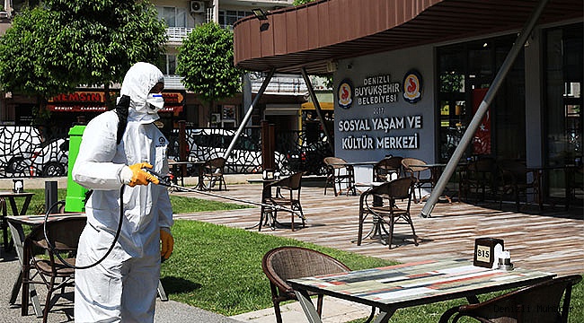 Sosyal yaşam merkezleri dezenfekte ediliyor