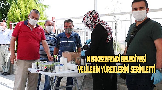 YKS'YE GİREN ÖĞRENCİLERİN VELİLERİNE İKRAMDA BULUNDU