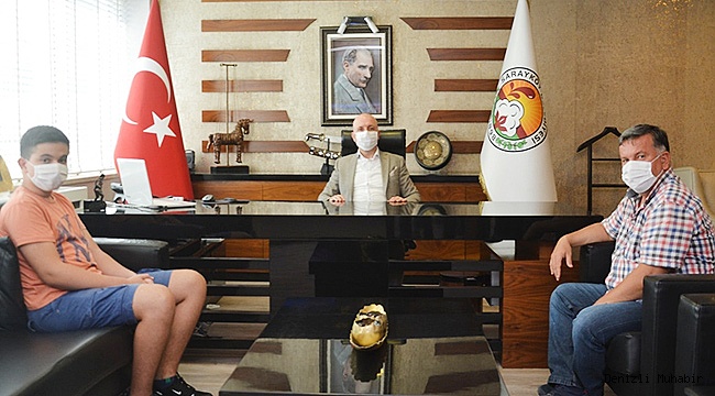 Başkan Özbaş, LGS Sarayköy birincisini ağırladı