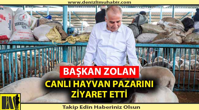 BAŞKAN ZOLAN CANLI HAYVAN PAZARINI ZİYARET ETTİ