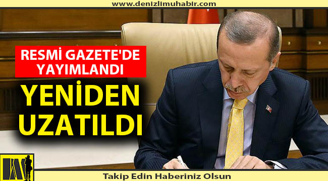 CUMHURBAŞKANI İMZASIYLA YAYIMLANDI