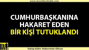 CUMHURBAŞKANINA HAKARET EDEN BİR KİŞİ TUTUKLANDI