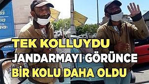 Denizli'de engelli görünümlü dilenci jandarmaya yakalandı