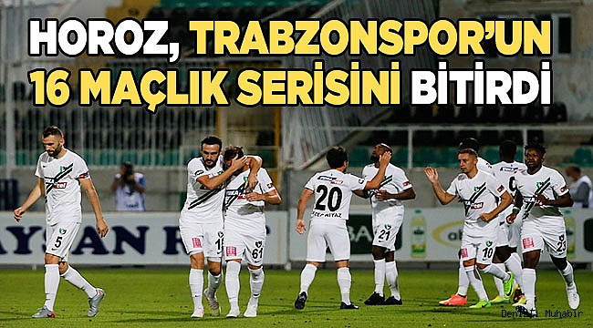 Denzlispor, Trabzonspor'un 16 maçlık serisini bitirdi