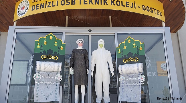DOSTEK Koleji’nde tek kullanımlık seccade üretimi