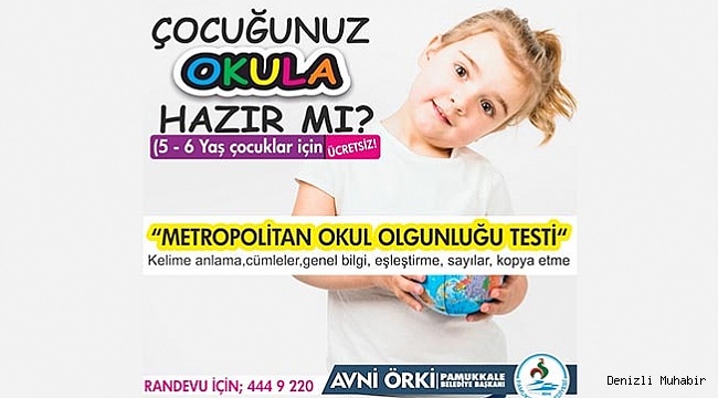 PAMUKKALE BELEDİYESİ’NDEN ÜCRETSİZ METROPOLİTAN TESTİ