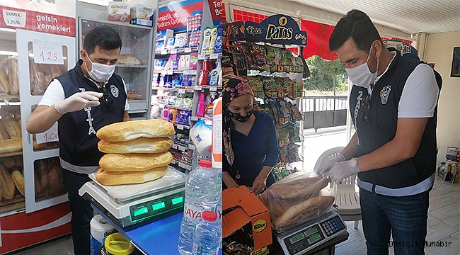 Zabıta ekipleri ekmek gramaj denetimi yaptı